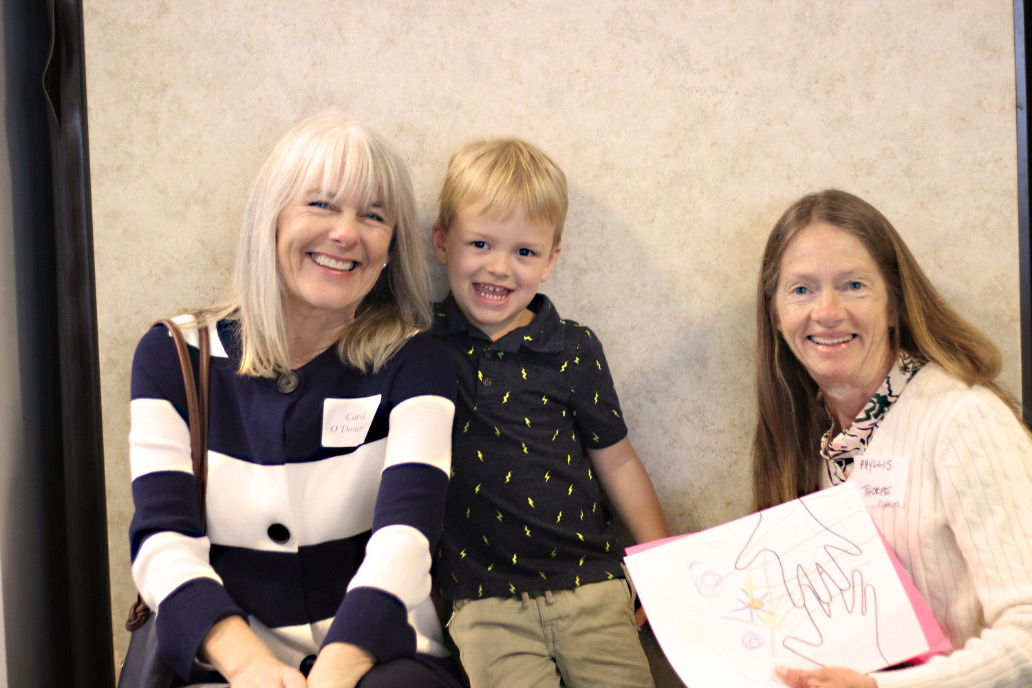 Christ Episcopal Church Preschool student Calvin Zalupski gathers with his grandparents on Wednesday, April 11, during the school’s Grandparents Day.